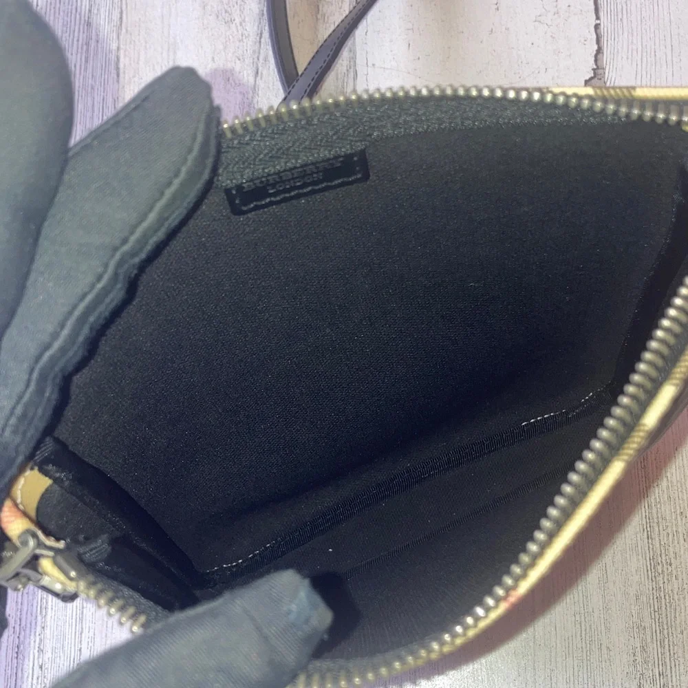 Genuine Burberry London Nova Check  Black and Beige  Crossbody Bag w/COA - Picture 15 of 17